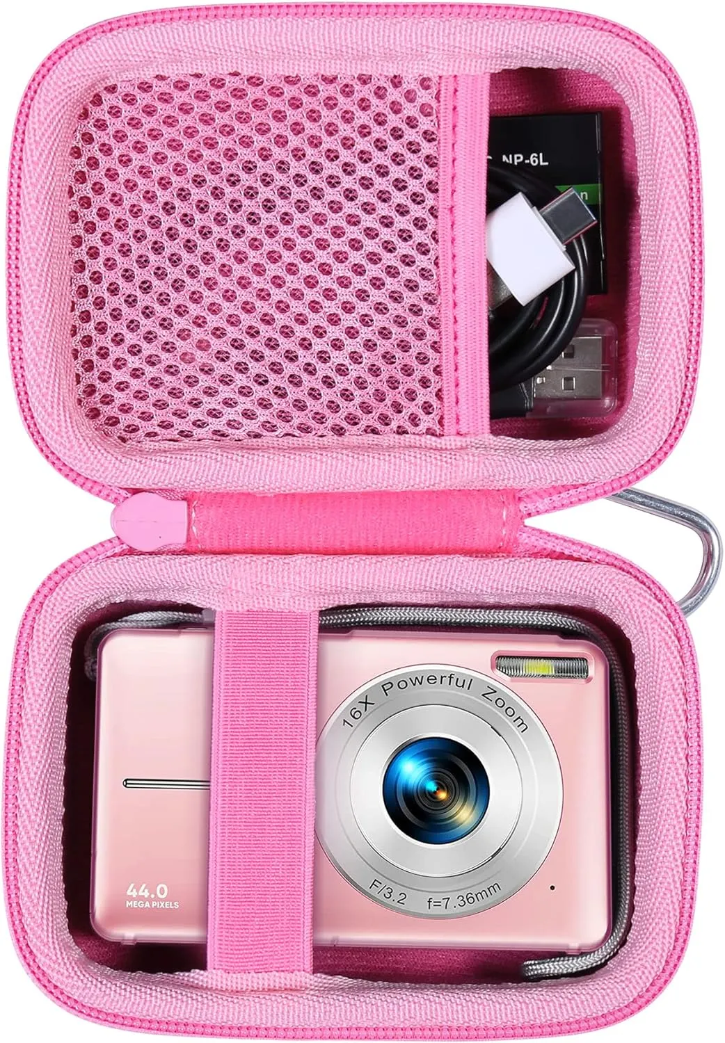 co2CREA Hard Case Compatible with CAMKORY/Lecran/KODAK PIXPRO/VAHOIALD/AiTechny Digital Camera Video Camera, Pink