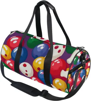 Colorful Bowling Pins Gym Duffle Bag Women Men Sports Fitness Bag for Travel Workout Gymnastics Dance Ballet