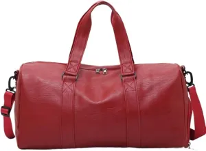 Convertible Suit Travel Bag 19inch PU Leather Bag Water Proof Duffel Bags Duffle Rucksack Bag For Men Women hanging garment duffel bag (Color : C, Size : 50 * 23 * 30cm)