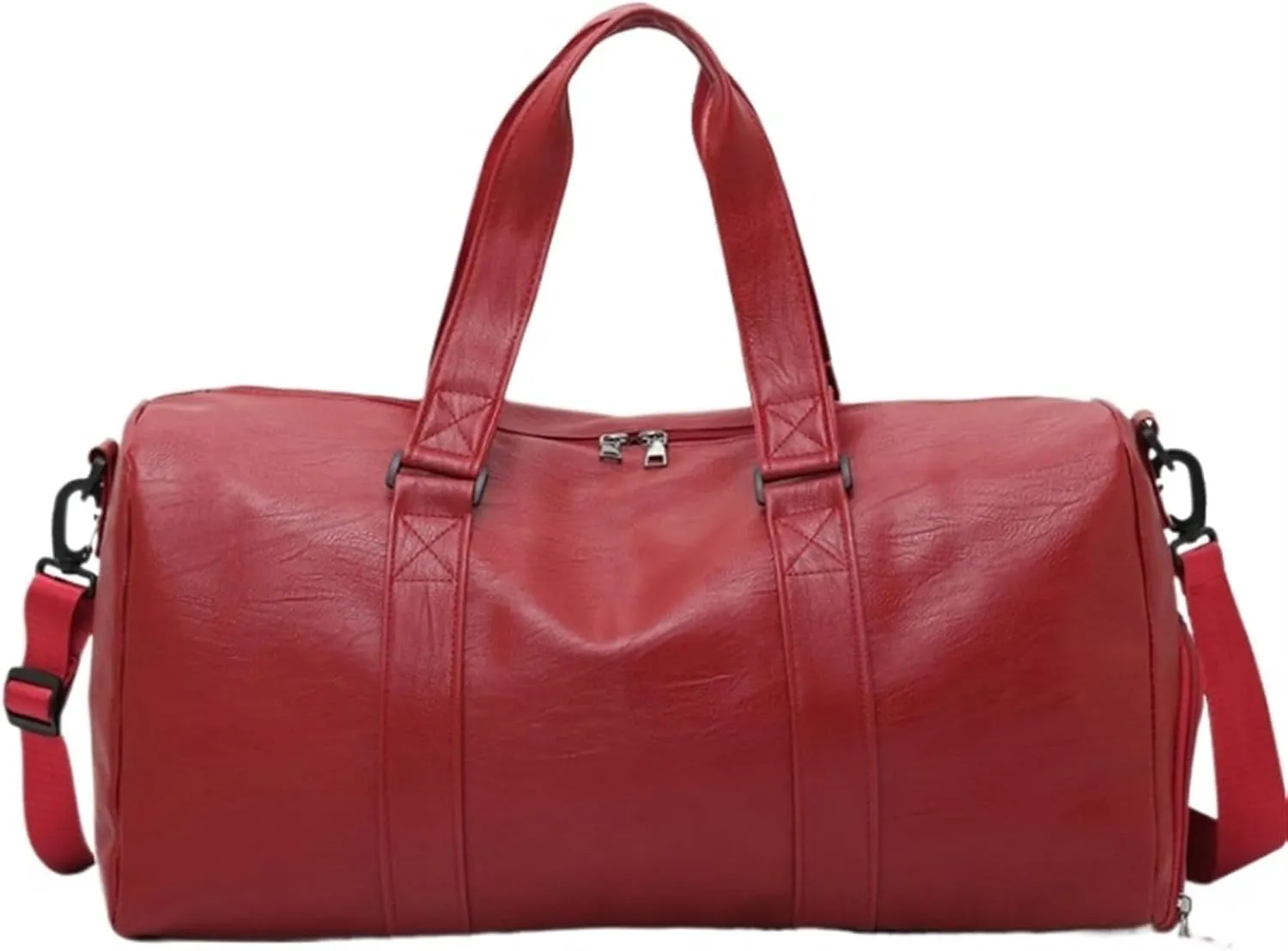 Convertible Suit Travel Bag 19inch PU Leather Bag Water Proof Duffel Bags Duffle Rucksack Bag For Men Women hanging garment duffel bag (Color : C, Size : 50 * 23 * 30cm)