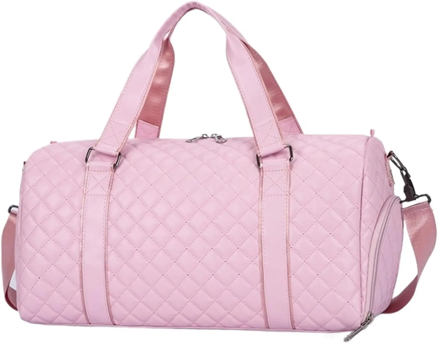 Convertible Suit Travel Bag 20in Duffle Bag For Women,PU Leather Large Weekender Overnight Sleepover With Shoe Pouch hanging garment duffel bag (Color : A, Size : 530 * 260 * 270mm)