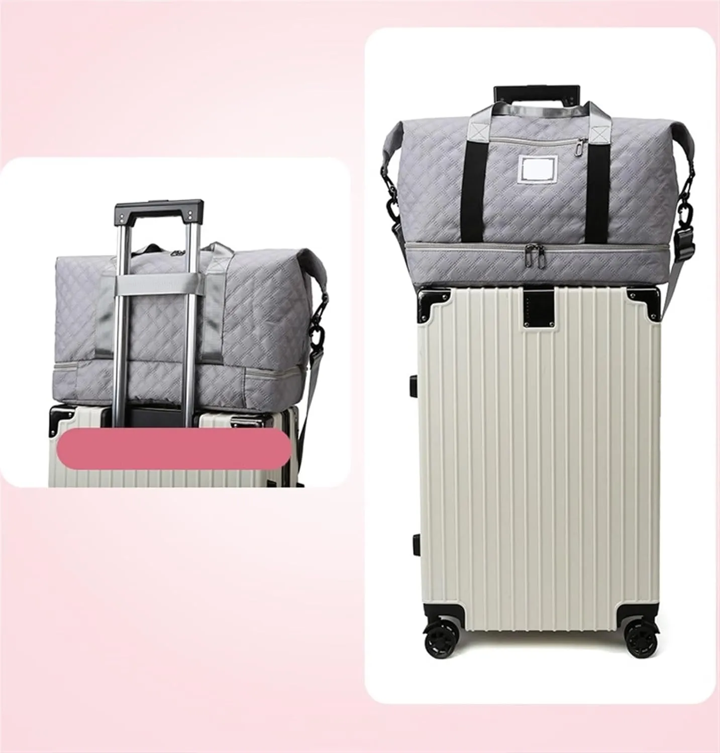 Convertible Suit Travel Bag Travel Duffle Bag For Women, Weekender Bag With Separate Shoe Compartment, Overnight Bag hanging garment duffel bag (Color : D, Size : 46 * 25 * 30cm)