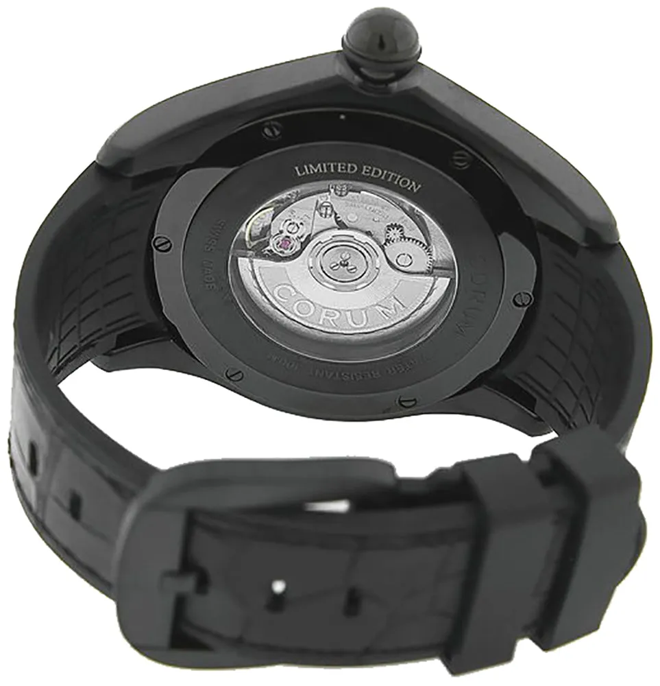Corum Bubble 47 Solar System Moon Limited Edition Black PVD Steel Mens Automatic Watch 082.310.98/0001 MO01