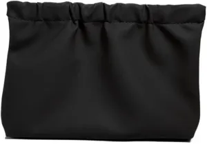 Cosmetic Bag Self-closing Portable Travel Mini Pouch M, Black