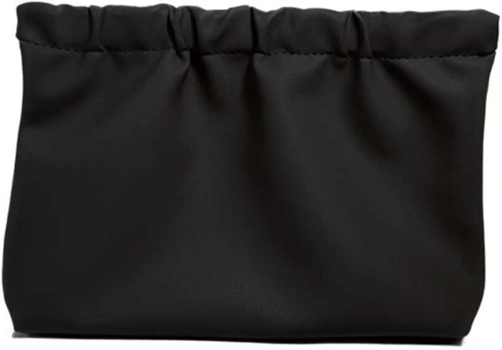 Cosmetic Bag Self-closing Portable Travel Mini Pouch M, Black