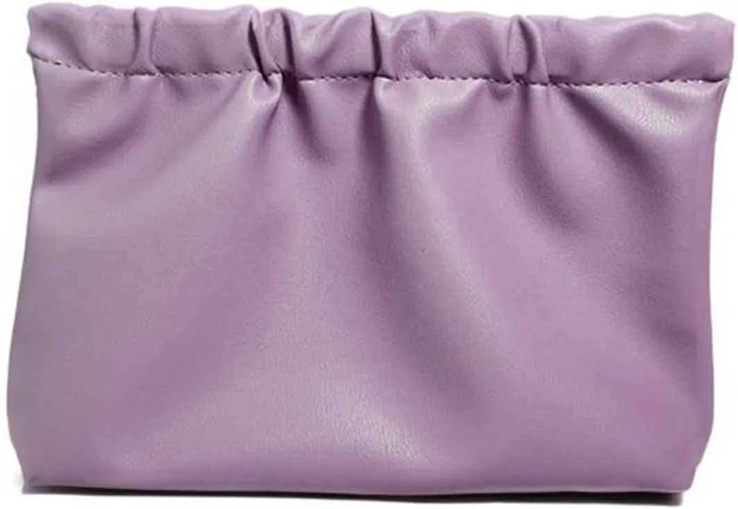 Cosmetic Bag Self-closing Portable Travel Mini Pouch M, Purple