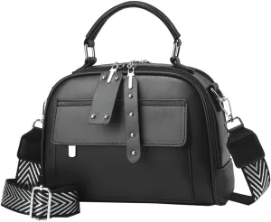 Crossbody Bags for Women Soft Vegan Leather Shoulder Handbag Slouchy Tote Purses Multi-pockets