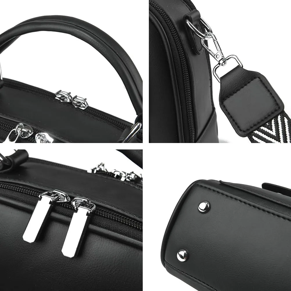 Crossbody Bags for Women Soft Vegan Leather Shoulder Handbag Slouchy Tote Purses Multi-pockets