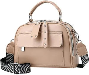 Crossbody Bags for Women Soft Vegan Leather Shoulder Handbag Slouchy Tote Purses Multi-pockets