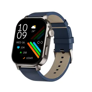 Cultsport Newly Launched Ace X Luxe Smartwatch, (Blue Leather)