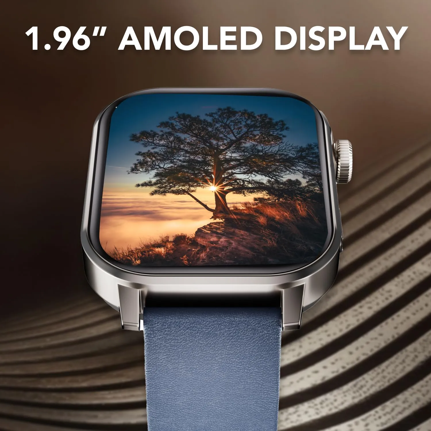 Cultsport Newly Launched Ace X Luxe Smartwatch, (Blue Leather)