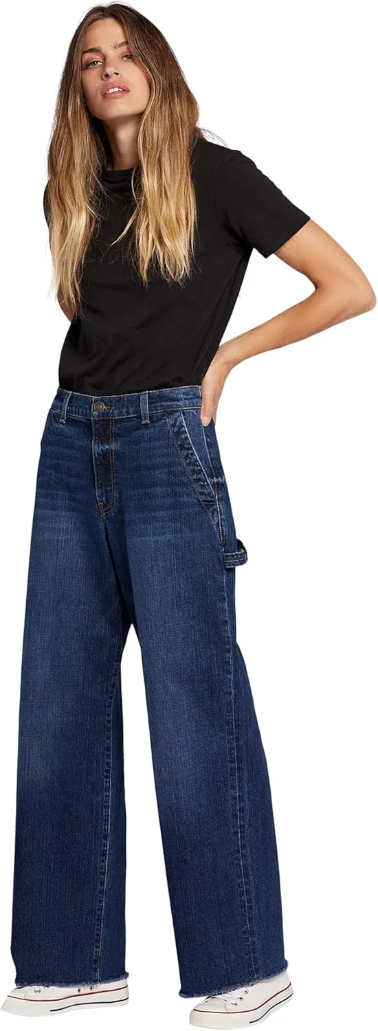Current/Elliott Womens The Painter Wide Leg Jean  Relaxed Fit Pant for Women