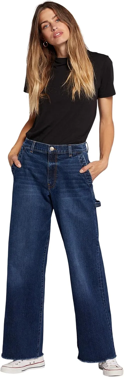 Current/Elliott Womens The Painter Wide Leg Jean  Relaxed Fit Pant for Women