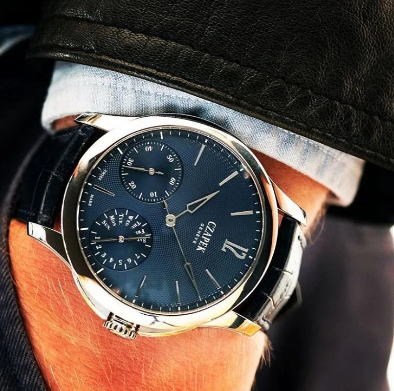 CZP Watch Quai des Bergues Guilloche Ricochet Steel Aqua Blue Limited Edition