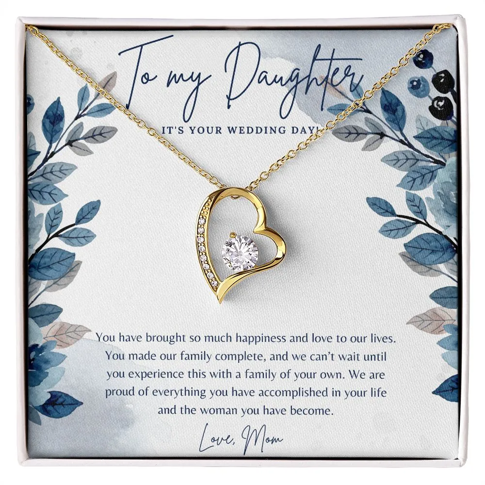 Daughter Wedding Day Gifts Forever Love Necklace, To my Daughter on your wedding Day