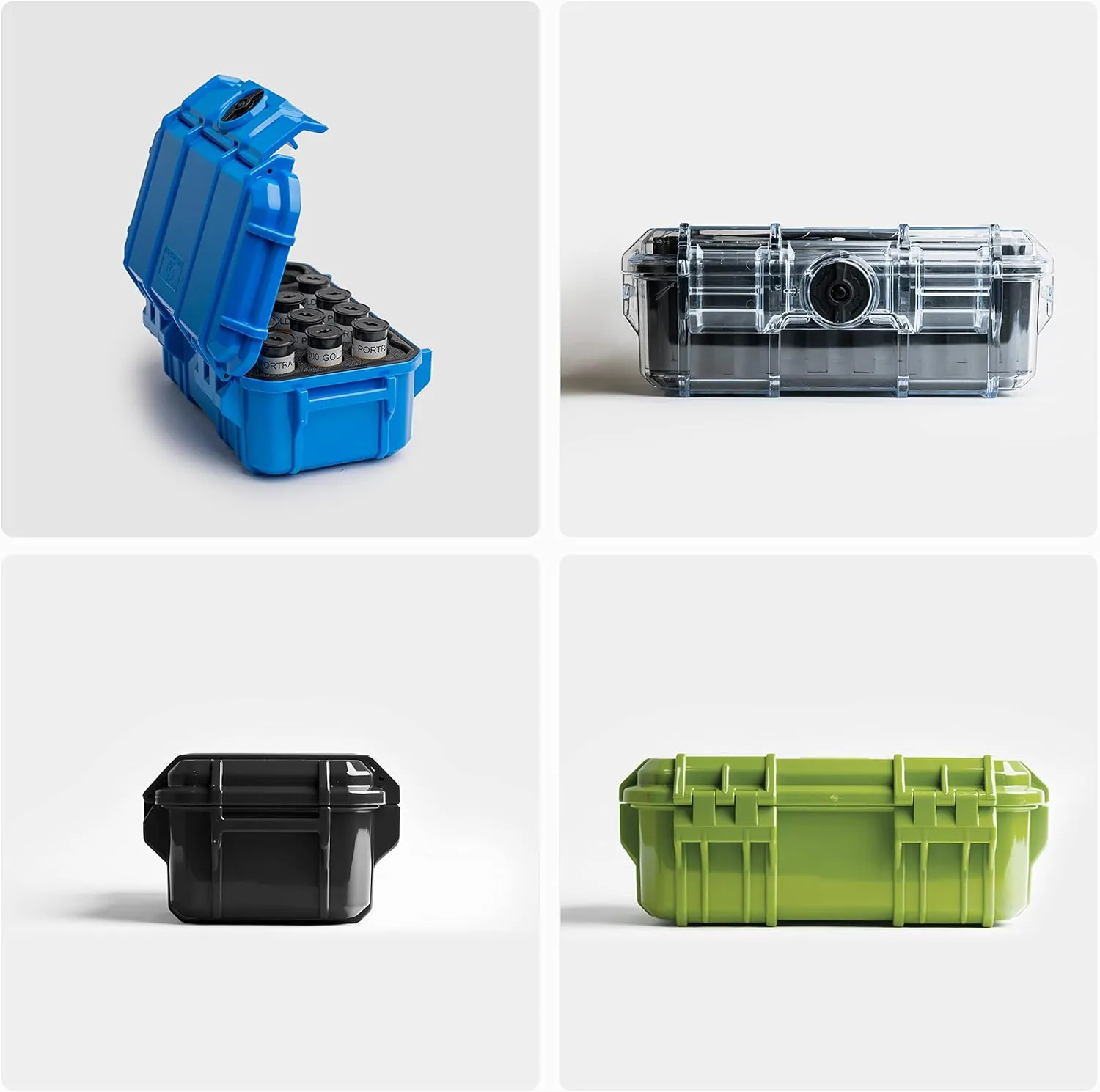Evergreen 120mm Film Storage Case | Holds 18 Rolls of Medium Format Film | Waterproof, Crushproof, & Freezer Safe (Green)