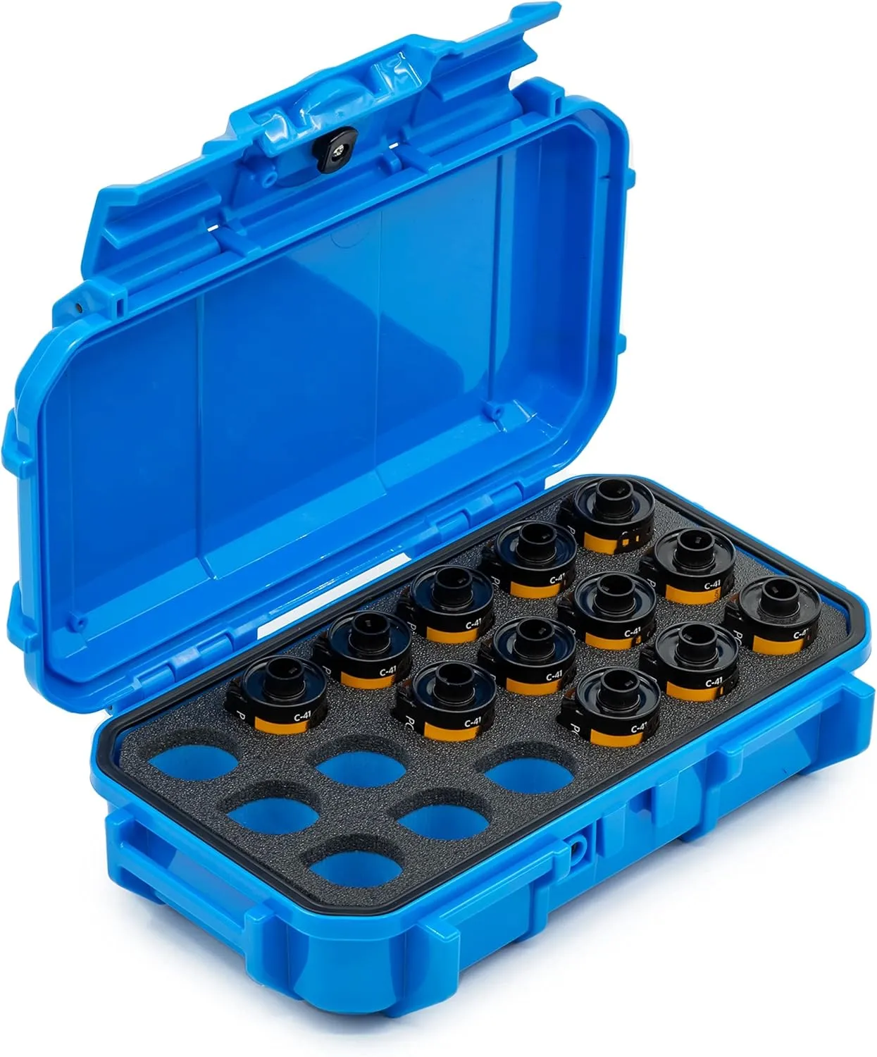Evergreen 35mm Film Storage Case | Holds 18 Rolls | Preserve and Protect Your Film | Waterproof, Crushproof, & Freezer-Safe (Film Not Included) (Blue)