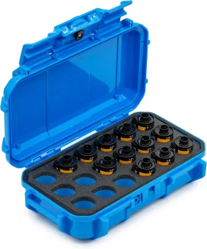 Evergreen 35mm Film Storage Case | Holds 18 Rolls | Preserve and Protect Your Film | Waterproof, Crushproof, & Freezer-Safe (Film Not Included) (Blue)