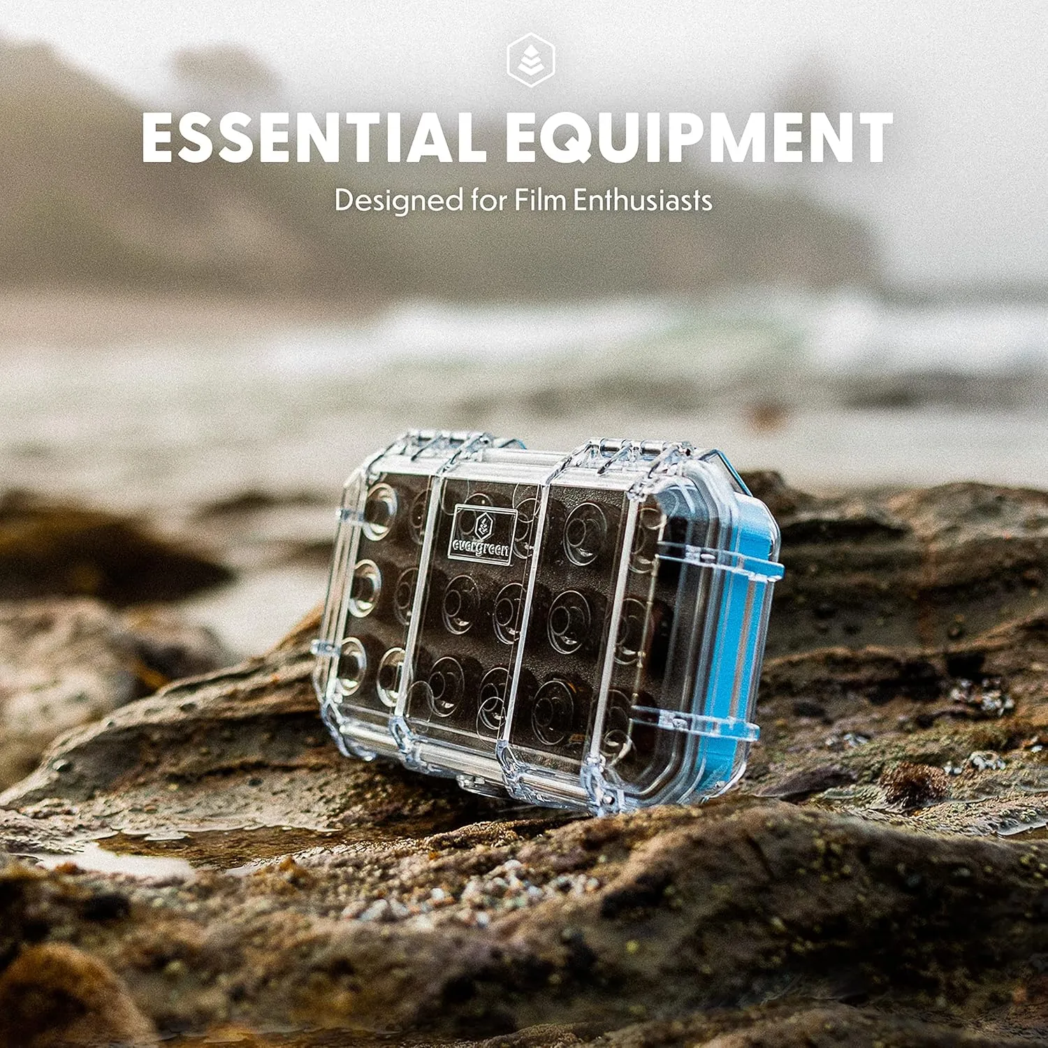 Evergreen 35mm Film Storage Case | Holds 18 Rolls | Preserve and Protect Your Film | Waterproof, Crushproof, & Freezer-Safe (Film Not Included) (Clear)