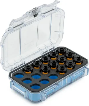 Evergreen 35mm Film Storage Case | Holds 18 Rolls | Preserve and Protect Your Film | Waterproof, Crushproof, & Freezer-Safe (Film Not Included) (Clear)