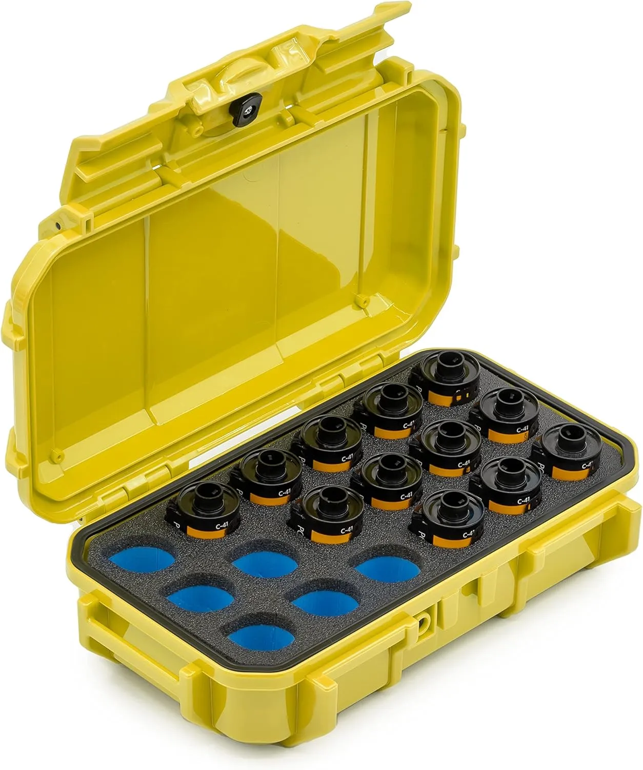 Evergreen 35mm Film Storage Case | Holds 18 Rolls | Preserve and Protect Your Film | Waterproof, Crushproof, & Freezer-Safe (Film Not Included) (Yellow)