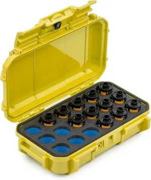 Evergreen 35mm Film Storage Case | Holds 18 Rolls | Preserve and Protect Your Film | Waterproof, Crushproof, & Freezer-Safe (Film Not Included) (Yellow)