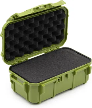 Evergreen 57 Waterproof Dry Box Protective Case with Pick & Pluck Foam - Travel Safe/Mil Spec/USA Made - for Cameras, Phones, Hiking, Boating, Water Sports, Action Cams (Green)