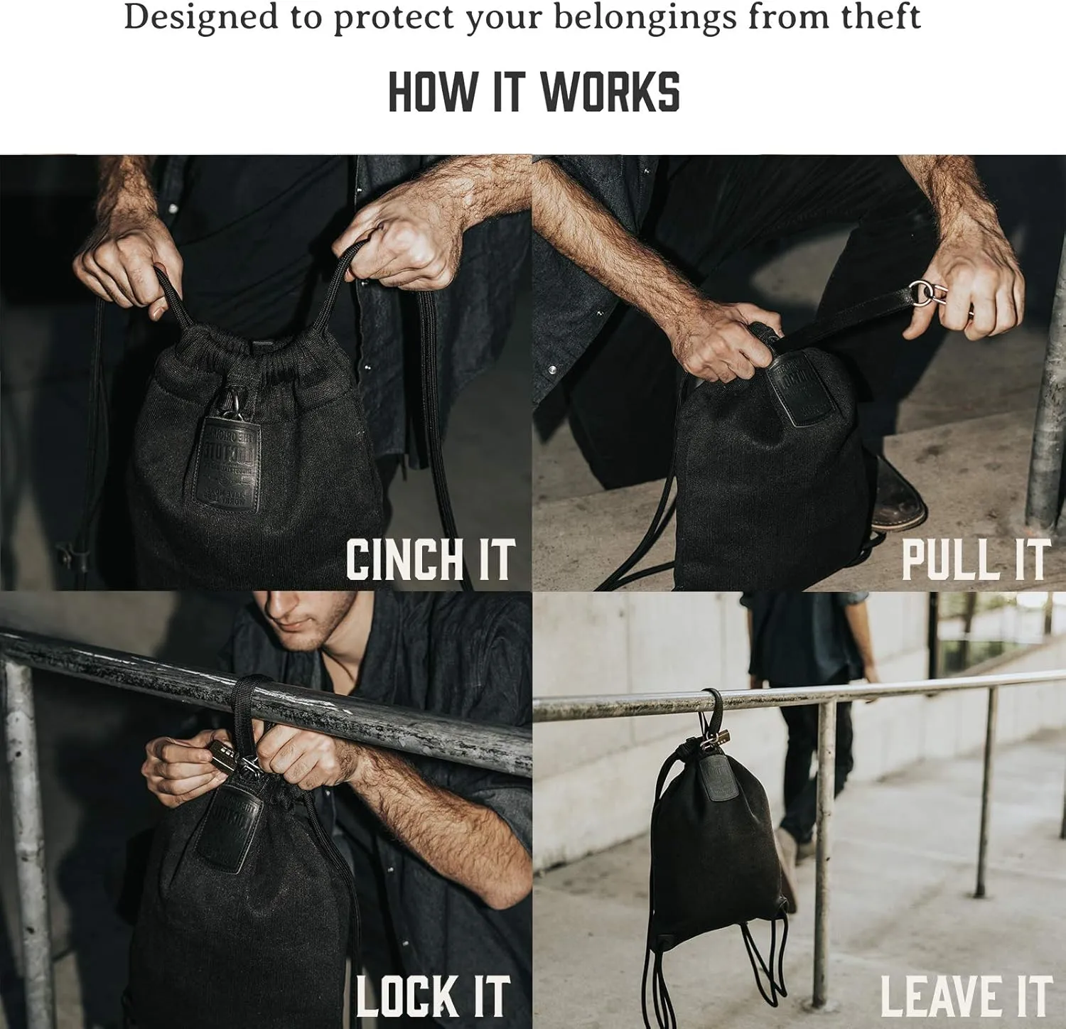 Flak Sack  - Anti Theft Backpack | Cut-Resistant Bag with Double Steel Locking Strap and Lock | Mens and Womens Travel Backpack | Safe Travel Bag | Anti-theft Purse | RFID Blocking