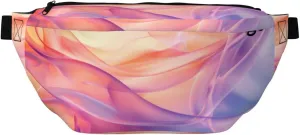 Fluid Pastel Gradients In Pink Fanny Pack For Women Man, Waist Belt Bag Crossbody For Sports Travel Hiking Running Jogging