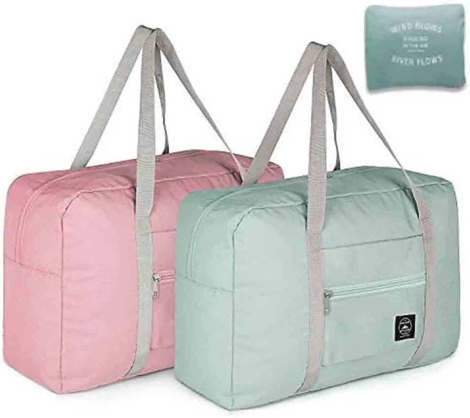 For Spirit Airlines Personal Item Bag 2 Pack Travel Duffle Bag, Weekender Bags Underseat Carry-on Luggage for Women