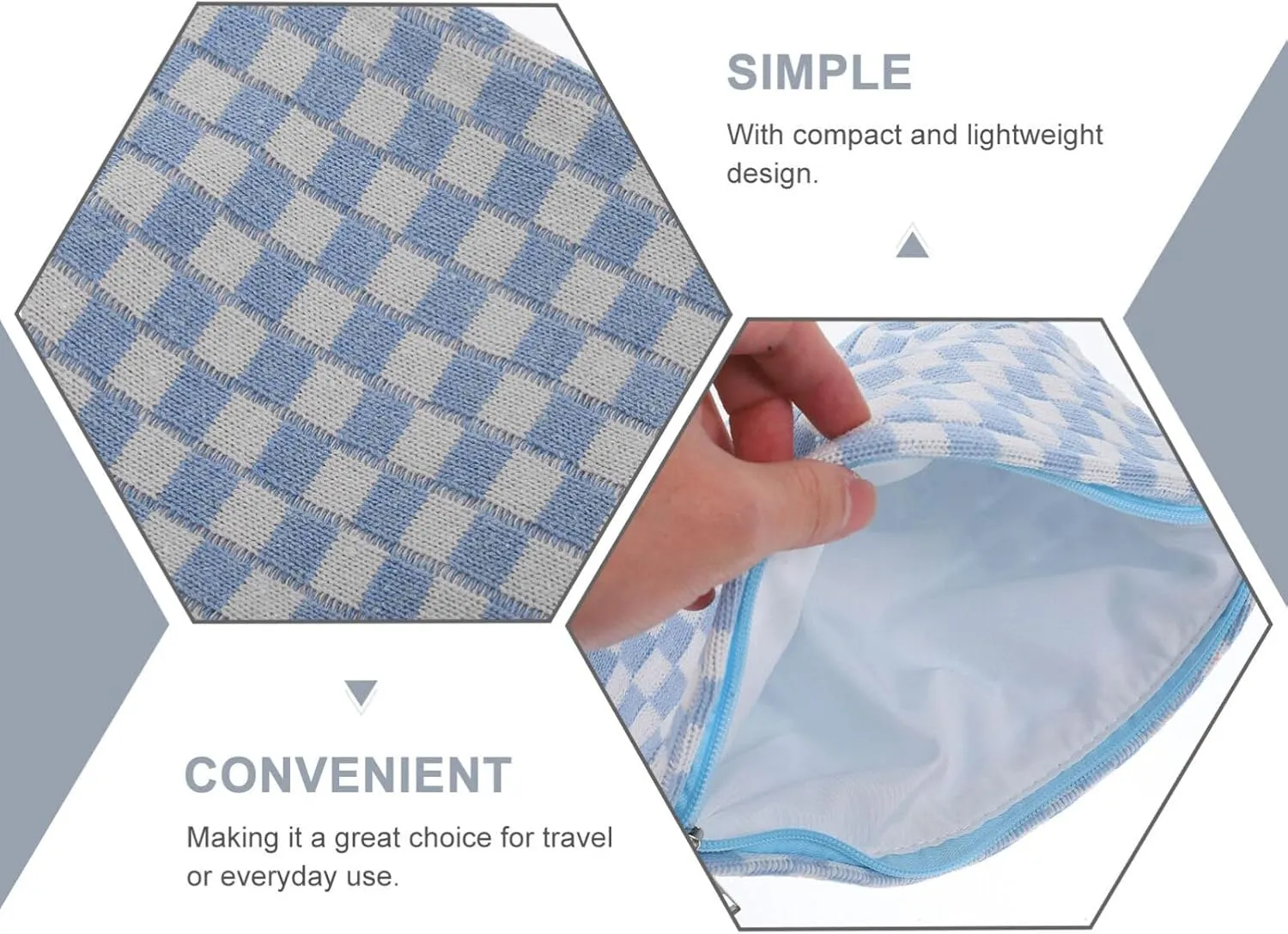 FRCOLOR Checkered Makeup Bag Quilted Makeup Bag Plaid Pattern Cosmetics Bag Small Cosmetic Pouch Portable Travel Toiletry Bag Cute Makeup Brushes Storage Bag for Women Zipper Cosmetic Pouch