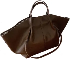 Genuine Leather Tote Bag for women,Casual Shoulder Hobo Purses,Large-capacity top handle Handbag.