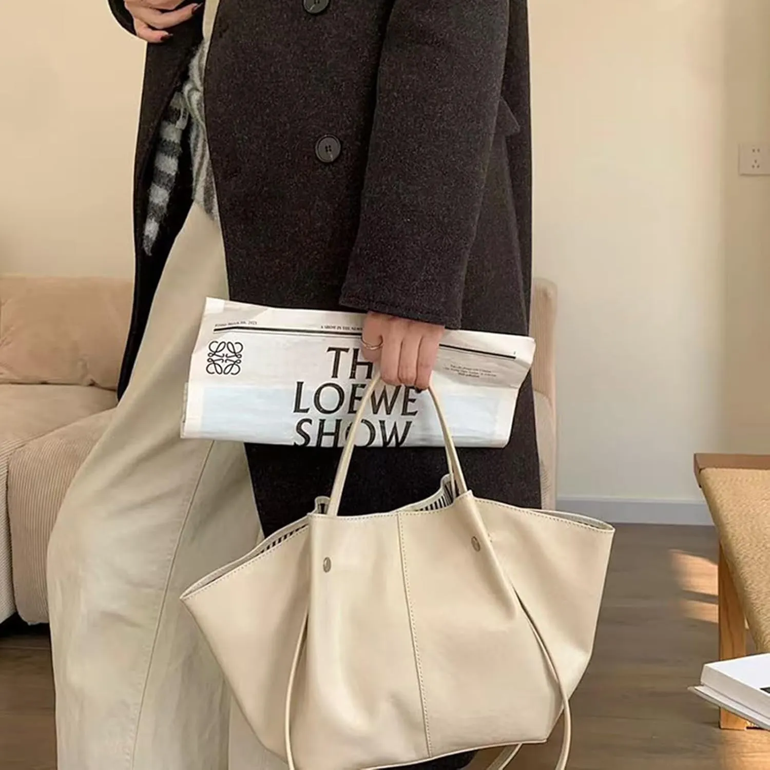 Genuine Leather Tote Bag for women,Casual Shoulder Hobo Purses,Large-capacity top handle Handbag.