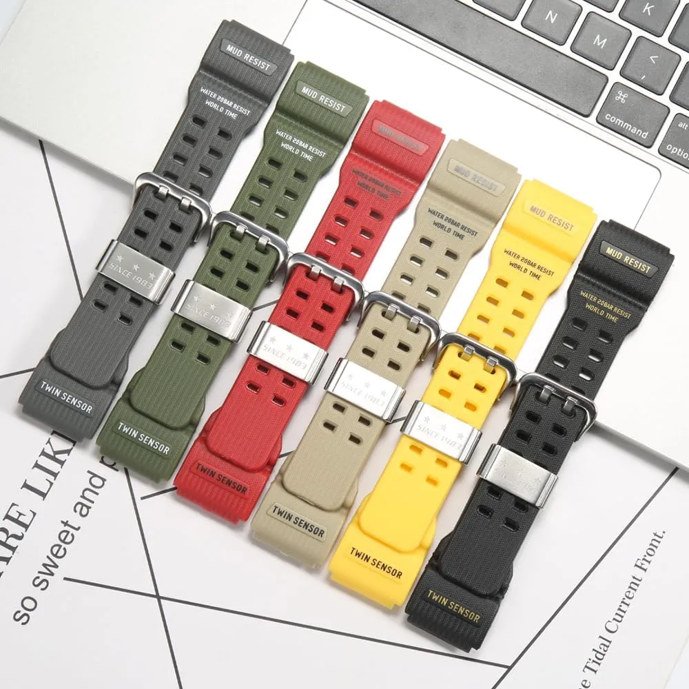 GG-1000 Resin Replacement Strap Compatible with Casio Master of G MUDMASTER GG-1000-1A3JF Mens GG-1000-1A5CR GG-1000-1A3J GWG-100-1A8JF Wristband Bracelet