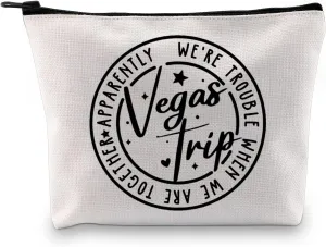GJTIM Las Vegas Gift Las Vegas Vacation Makeup Bag Bachelorette Bridesmaid Weekender Bags Travel Toiletry Bag (Vegas Trip Bag)