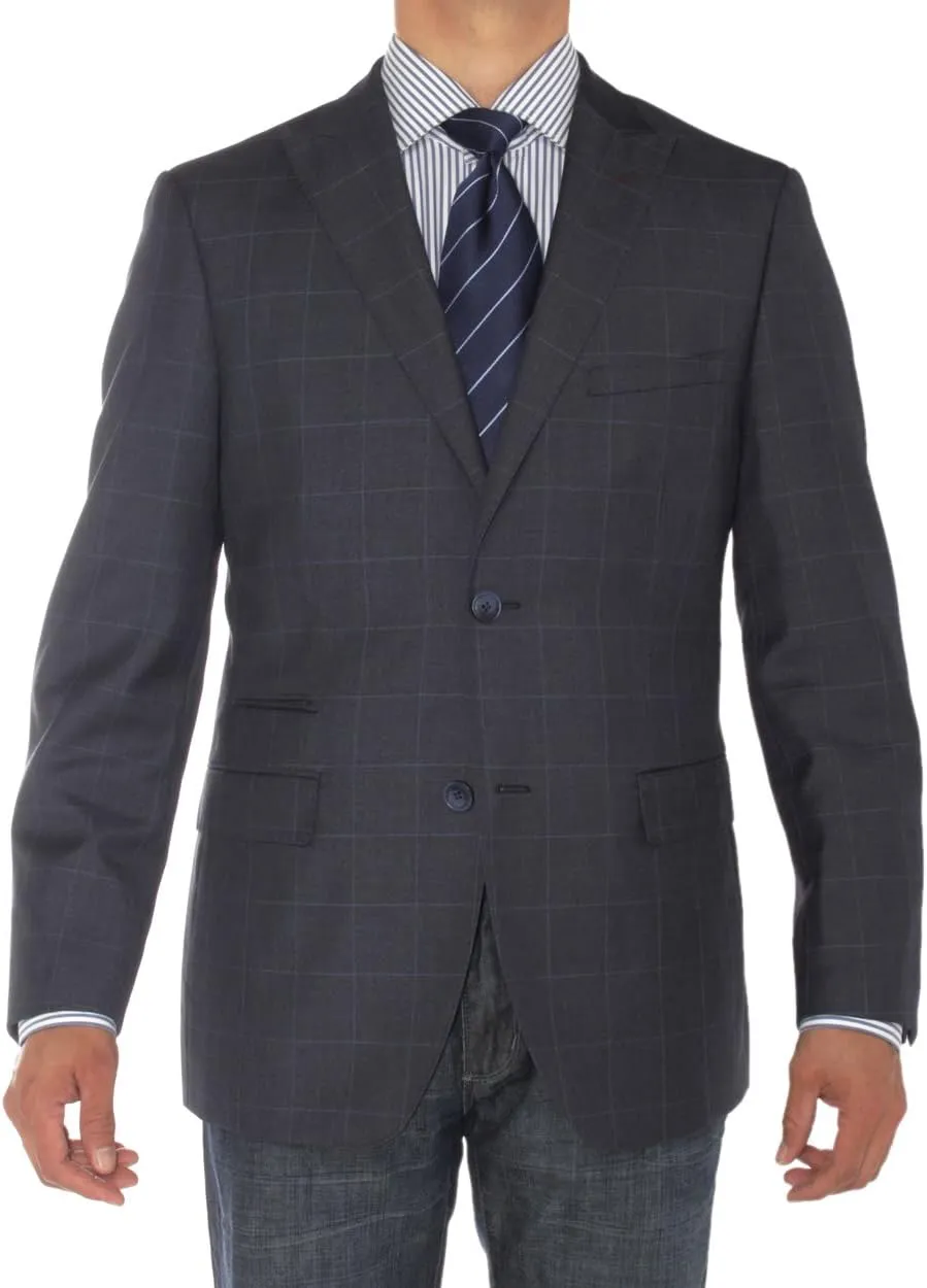 GN Luciano Men's 2 Button Modern Fit Suit Jacket Ticket Pocket Blazer Coat