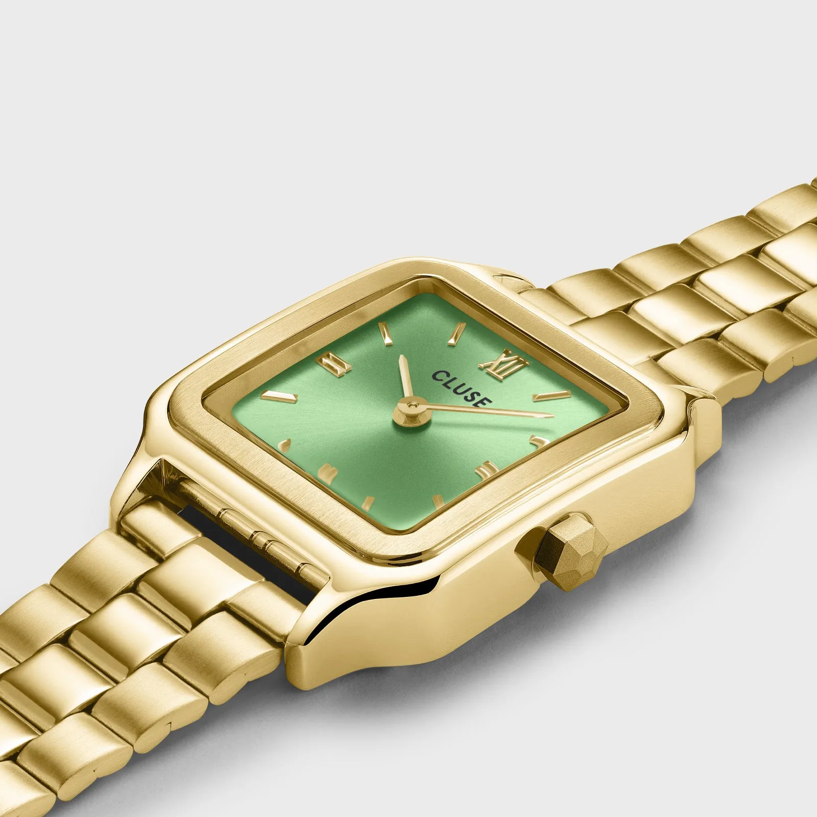 Gracieuse Petite Watch Steel, Light Green, Gold Colour