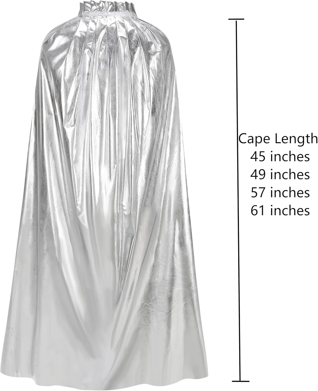 GRAJTCIN Unisex Adult Shiny Costume Cape for Halloween Mardi Gras St. Patrick's Day