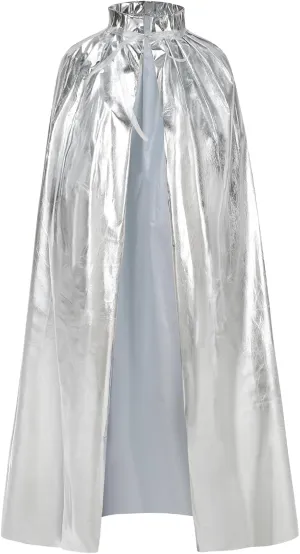 GRAJTCIN Unisex Adult Shiny Costume Cape for Halloween Mardi Gras St. Patrick's Day