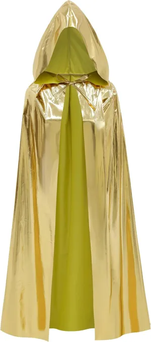 GRAJTCIN Unisex Adult Shiny Costume Cape for Halloween Mardi Gras St. Patrick's Day