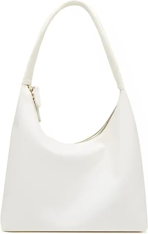 GRPKSSIB Leather Hobo Bags for Women Crescent Shoulder Bag Slouchy Tote Handbags Soft Underarm Purses