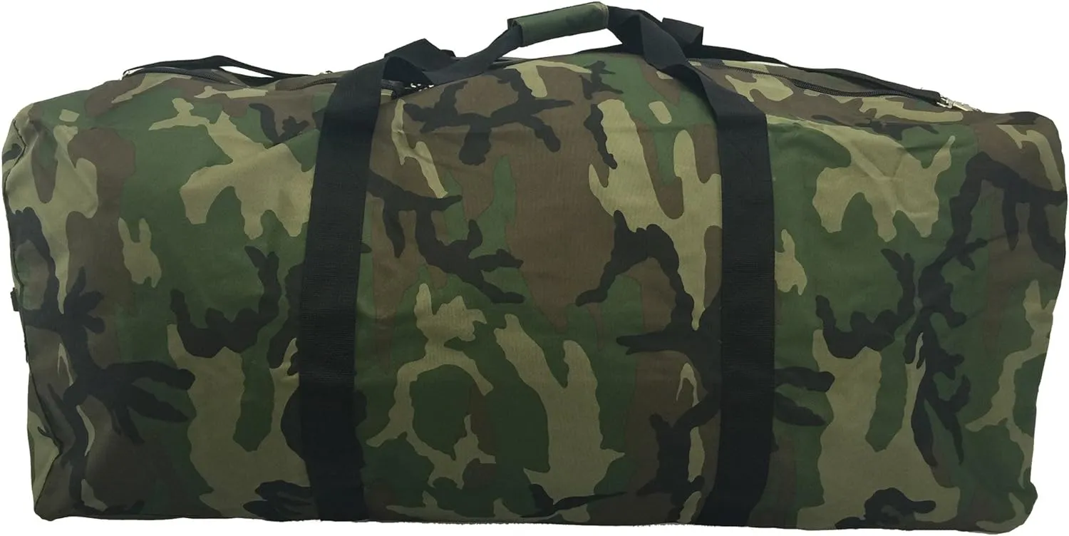 Heavy Duty Cargo Duffel Large Sport Gear Drum Set Equipment Hardware Travel Bag Rooftop Rack Bag (30" x 15" x 15", Camouflage)