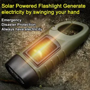 High Brightness Portable Outdoor Solar Powered Flashlight