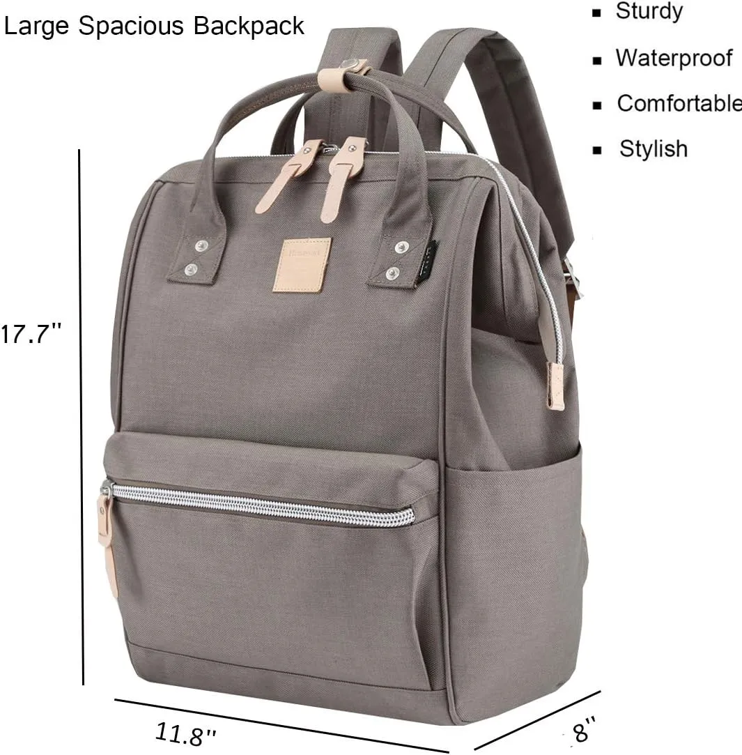 himawari Large Travel Backpack with Laptop Compartment 17 Inch Roomy Doctor Bag College backpack for Women&Men-Not include USB Port1882-Grey
