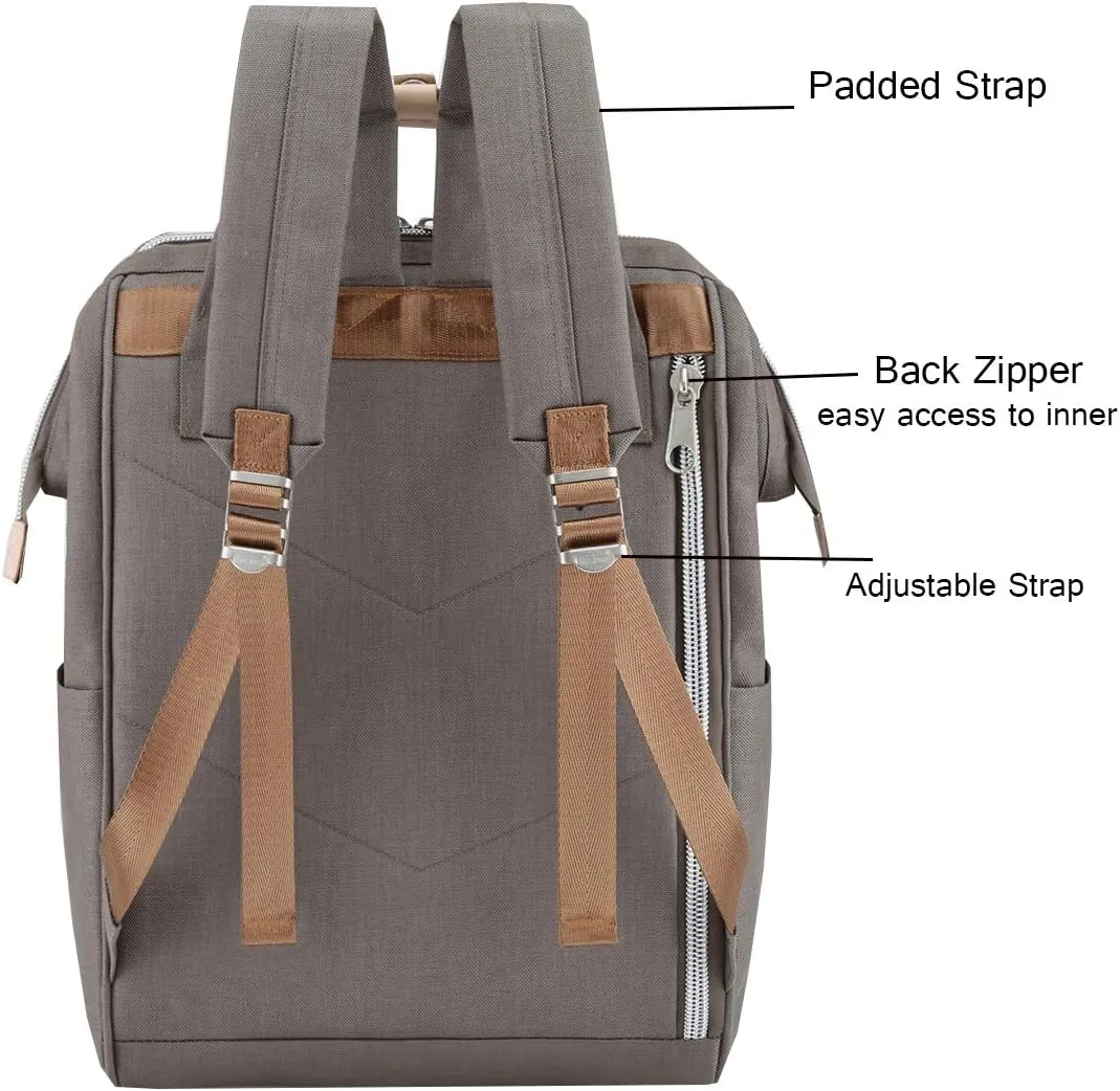 himawari Large Travel Backpack with Laptop Compartment 17 Inch Roomy Doctor Bag College backpack for Women&Men-Not include USB Port1882-Grey