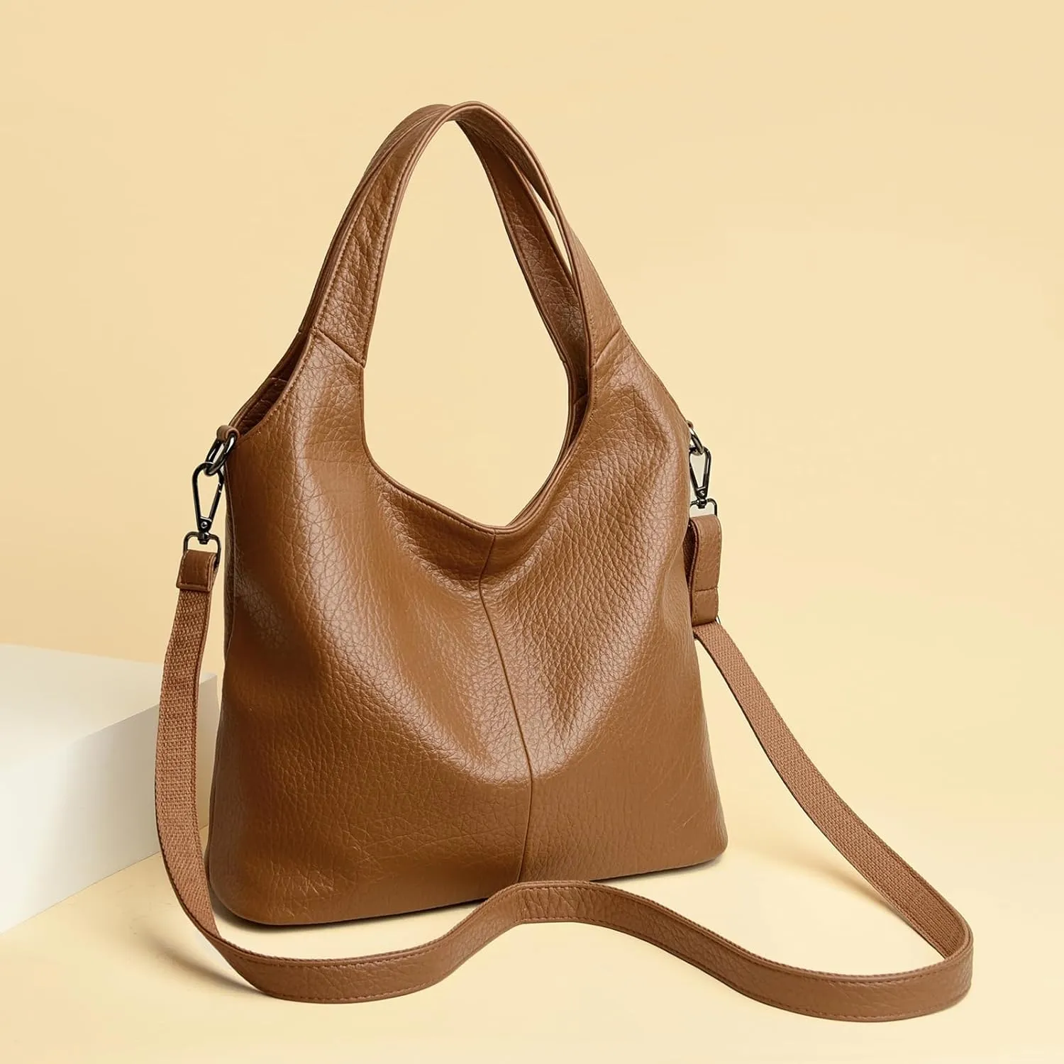 Hobo Bags for Women Soft PU Leather Designer Shoulder Purses Ladies Top Handle Handbag