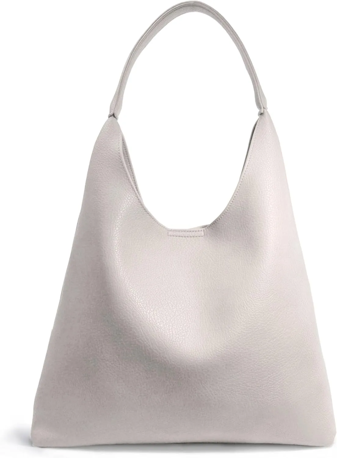 Hobo Bags for Women Soft Vegan Leather Shoulder Handbag Slouchy Tote Purses (Nude)
