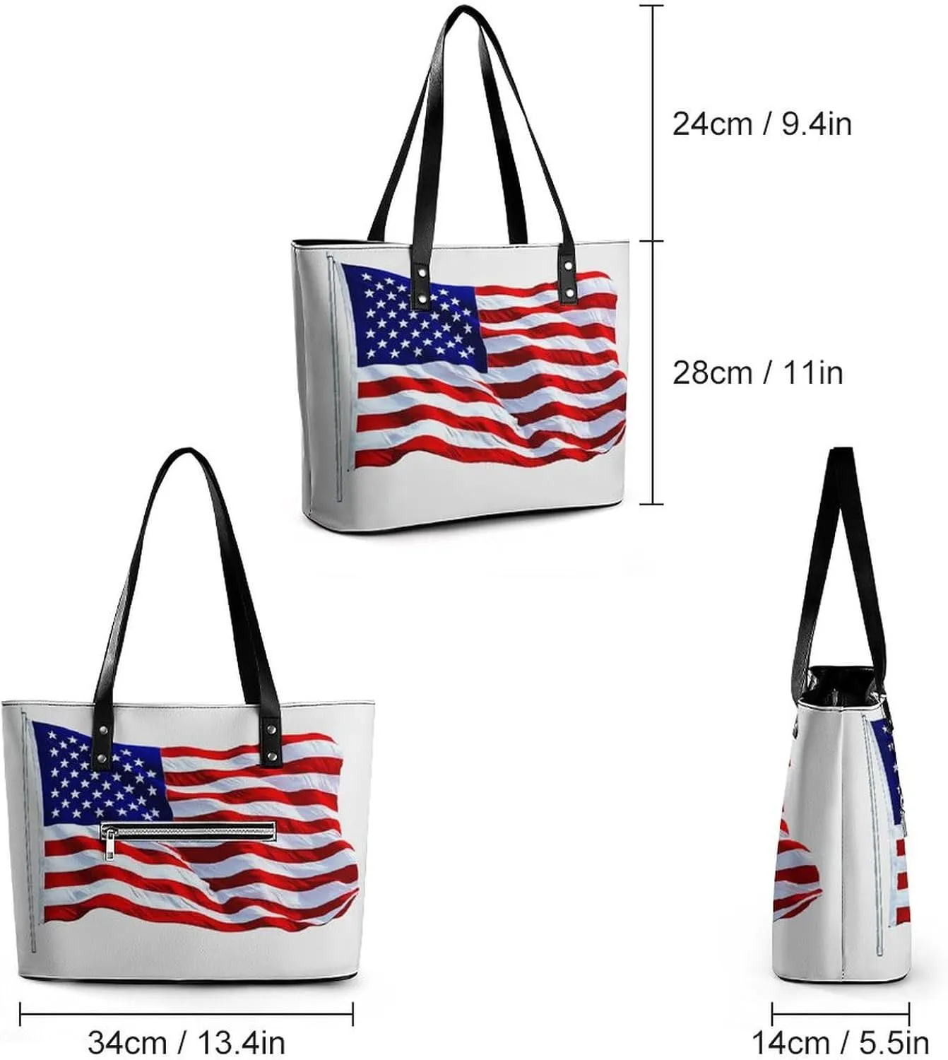 Independence Day Truck Women Soft Leather Handbags Tote Purses Shoulder Bucket Bags