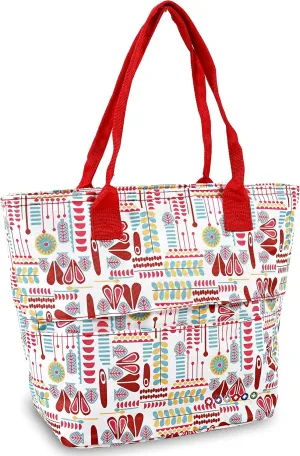J World Lola Lunch Tote Bag. Cute Insulated Lunch-Box for Women & Teen Girls, Heart Factory