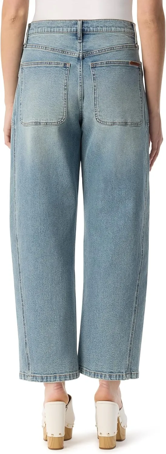 Jessica Simpson Women's Relaxed Barrel Zip Front Wide Leg Ankle Standard
